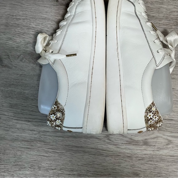 Keds x Kate Spade Ace Flower Appliqué White Sneakers ~ Size 8 - Picture 6 of 12
